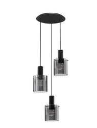 Luces Exclusivas lampa wisząca LED Oran Ø 45 cm E27 3x12W IP20 czarna LE44244