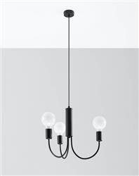 Sollux żyrandol / lampa wisząca Piccolo 3 3xE27 czarna SL.0856