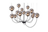 Azzardo żyrandol / lampa wisząca Conflux 14 14xG9 czarna/chrom AZ2908