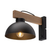 TK Lighting kinkiet Oslo E27 czarno/drewniany 4961
