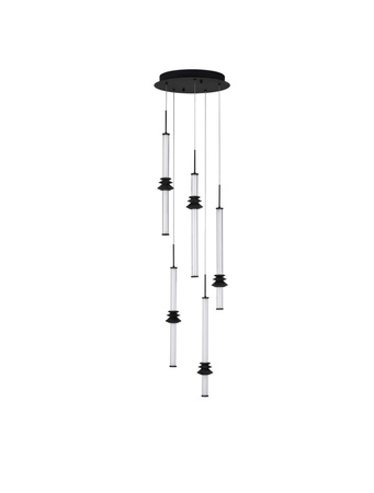 Luces Exclusivas lampa wisząca LED Urubicha ściemnialna Ø 33 cm 32W 2306lm 3000K IP20 czarna LE44691