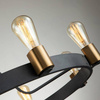 Quintiesse lampa wisząca Silas 8xE27 czarno/mosiężna QN-SILAS-8P-DZ