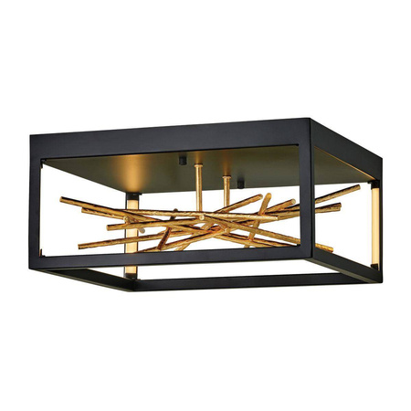 Quintiesse plafon LED Styx 8W 931lm 3000K czarno/złoty QN-STYX-LED-F-BG
