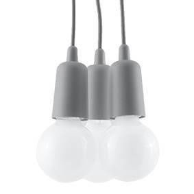 Sollux lampa wisząca Diego 3 E27 szara SL.0576