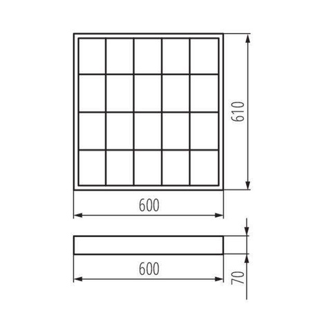 Kanlux oprawa liniowa rastrowa 2xG13 biała 31057