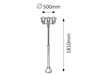 Rabalux lampa stojąca zewnętrzna Marseille 3xE27 czarna 181cm IP44 8569
