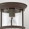 Quintiesse plafon łazienkowy Hadrian E27 brązowy IP44 QN-HADRIAN-MINI-F-OZ-CLEAR