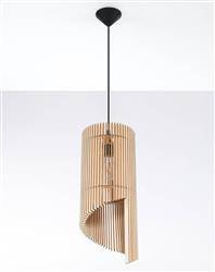 Sollux lampa wisząca Alexia E27 czarno/drewniana SL.0640