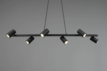 Trio lampa wisząca (reflektorki) Marley 6xGU10 czarna 302400632