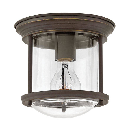Quintiesse plafon łazienkowy Hadrian E27 brązowy IP44 QN-HADRIAN-MINI-F-OZ-CLEAR