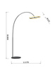 Aviano Lighting lampa podłogowa LED Brest 21W 2350lm 3000K wys. 180 cm czarno/złota 3016-104L
