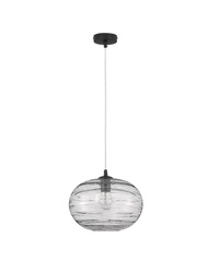 Luces Exclusivas lampa wisząca LED Bambu Ø 30 cm E27 1x12W IP20 czarna LE43420