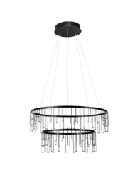 Luces Exclusivas lampa wisząca LED Huaraz ściemnialna Ø 65 cm 41W 3317lm 3000K IP20 czarna LE44444