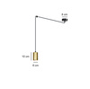 Emibig lampa wisząca Traker 1 GU10 czarno/złota 526/1