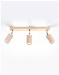 Sollux plafon Berge 3 3xGU10 naturalne drewno SL.0703