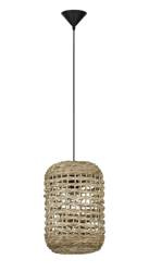 Luces Exclusivas lampa wisząca Parana Ε27 czarno/naturalna LE42953