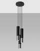 Sollux lampa wisząca Loopez 3P 3xGU10 czarna/chrom SL.0943