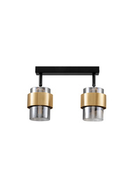 Luces Exclusivas lampa sufitowa LED Vieja E27 2x12W IP20 czarno/złota LE44848