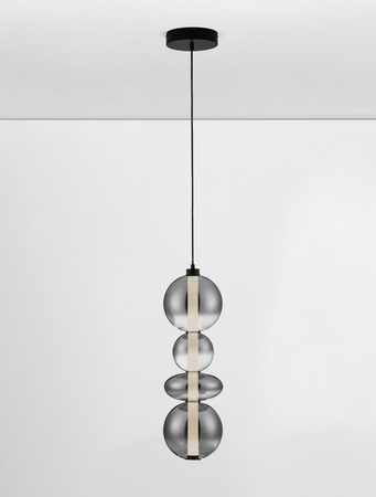 Luces Exclusivas lampa wisząca LED Luis ściemnialna Ø 20 cm 36W 4619lm 3000K IP20 czarno/szara LE44222