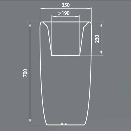 Nowodvorski ślampa stojąca zewnętrzna (świecąca donica) Flowerpot M E27 biała 70cm IP44 9712