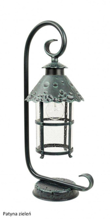 Su-ma lampa stojąca zewnętrzna Toledo E27 czarna/patyna 54cm IP23 K 4011/1/R