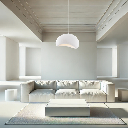 Luces Exclusivas lampa wisząca LED Palinza E27 1x12W IP20 wys. klosza 29 cm biała LE45317