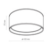TK Lighting plafon Bilbao 4xE27 biało/złoty 3379