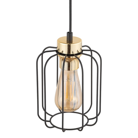 TK Lighting lampa wisząca Galaxy E27 czarno/złota 4714