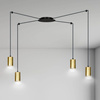 Emibig lampa wisząca Traker 4 4xGU10 czarno/złota 526/4