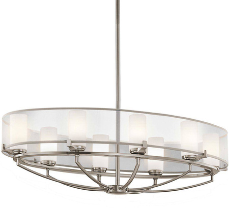 Elstead żyrandol / lampa wisząca Saldana 8xG9 (załączono 3,5W 320lm 3000K) nikiel KL-SALDANA8