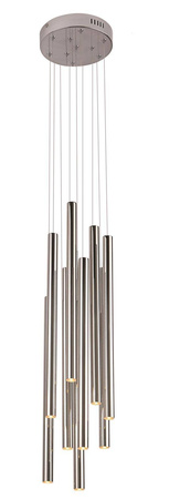 Maxlight lampa wisząca LED Organic I 10x(1W 60lm 3000K) 10W 600lm ściemnialna chrom Ø20cm P0206D