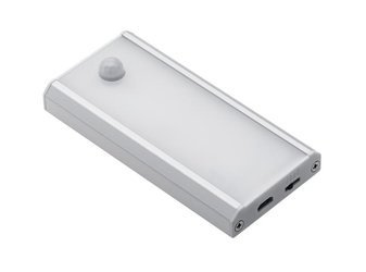 GTV lampa bezprzewodowa LED Coma 1W 40/50lm 4000K aluminiowa z czujnikiem ruchu LD-PIRUSB-53