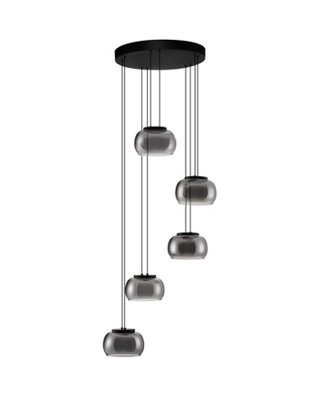 Luces Exclusivas lampa wisząca LED Huarmey ściemnialna Ø 52 cm 41W 2140lm 3000K IP20 czarno/szara LE44844