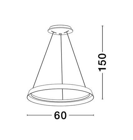 Luces Exclusivas lampa wisząca LED Batallas ściemnialna Ø 60 cm 52W 3717lm 2700-3000K IP20 brązowa LE44784