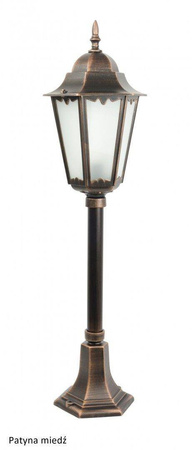 Su-ma lampa stojąca zewnętrzna Retro Classic II E27 czarna/patyna 85cm IP43 K 5002/3/H