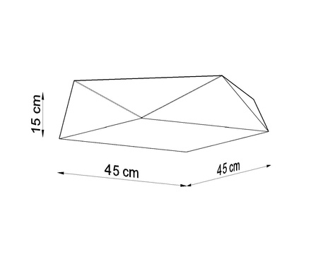 Sollux plafon Hexa 45 3xE27 czarny SL.0693