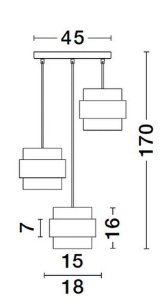 Luces Exclusivas lampa wisząca Vieja 3xΕ27 czarno/złota LE42624