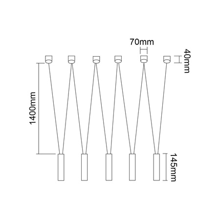 Orlicki Design lampa wisząca Viva V 5xG9 biała OR84306