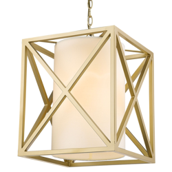 CosmoLight lampa wisząca New York E27 biało/złota P01403WH AU