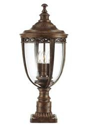 Elstead lampa stojąca zewnętrzna English Bridle 3xE14 brązowa 63,8cm IP44 FE-EB3-L-BRB