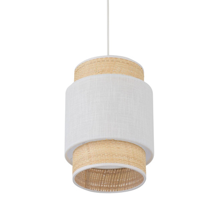 TK Lighting lampa wisząca Boho E27 biało/naturalna 5652