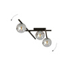 Emibig plafon Smart 3 3xE14 czarno/dymiony 1104/3
