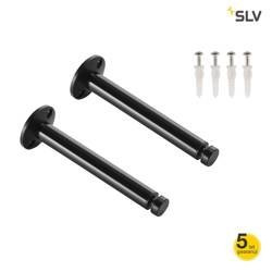 SLV uchwyt sufitowy Tenso 16cm czarny stalowy (2szt) 186640
