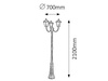 Rabalux latarnia Madrid 3xE27 złoto/biała 210cm IP43 8379