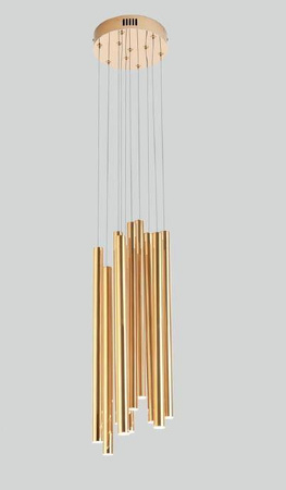 Maxlight lampa wisząca LED Organic I 10x(1W 60lm 3000K) 10W 600lm ściemnialna złota Ø20cm P0265D