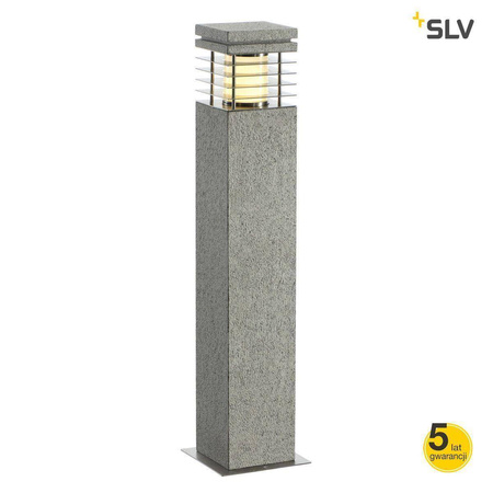SLV lampa stojąca zewnętrzna Arrock Granite 70 E27 szara 70cm IP44 231411
