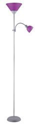Rabalux lampa podłogowa Action E27 + E14 srebrno/fioletowa 178cm 4020