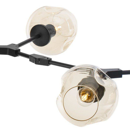 Step Into Design lampa wisząca Modern Orchid 6 6xE27 bursztynowo/czarna ST-1232-6 black amber