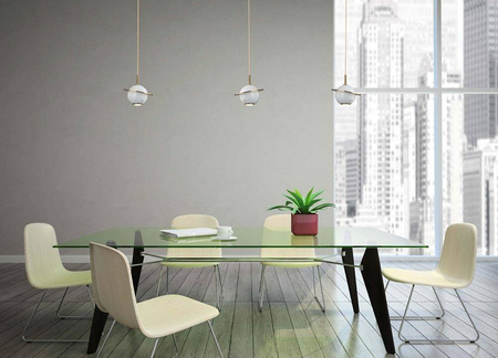 Maxlight lampa wisząca LED Uranos 5W 350lm 3000K Ø16cm biało/złota P0413