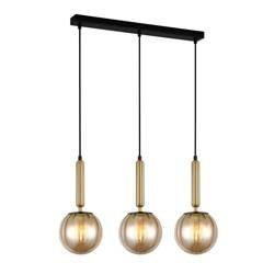 Italux lampa wisząca Ravena 3xE27 mosiężna PND-2324-3L BRO+AMB